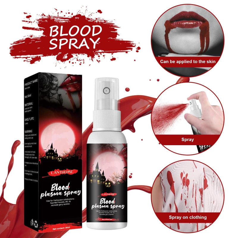 Fake Blood Spray for Halloween Cosplay, Gore Effects, and Costume Makeup