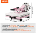 15x15 Heat Press Machine with Slide Out Drawer for T-Shirts and Transfers