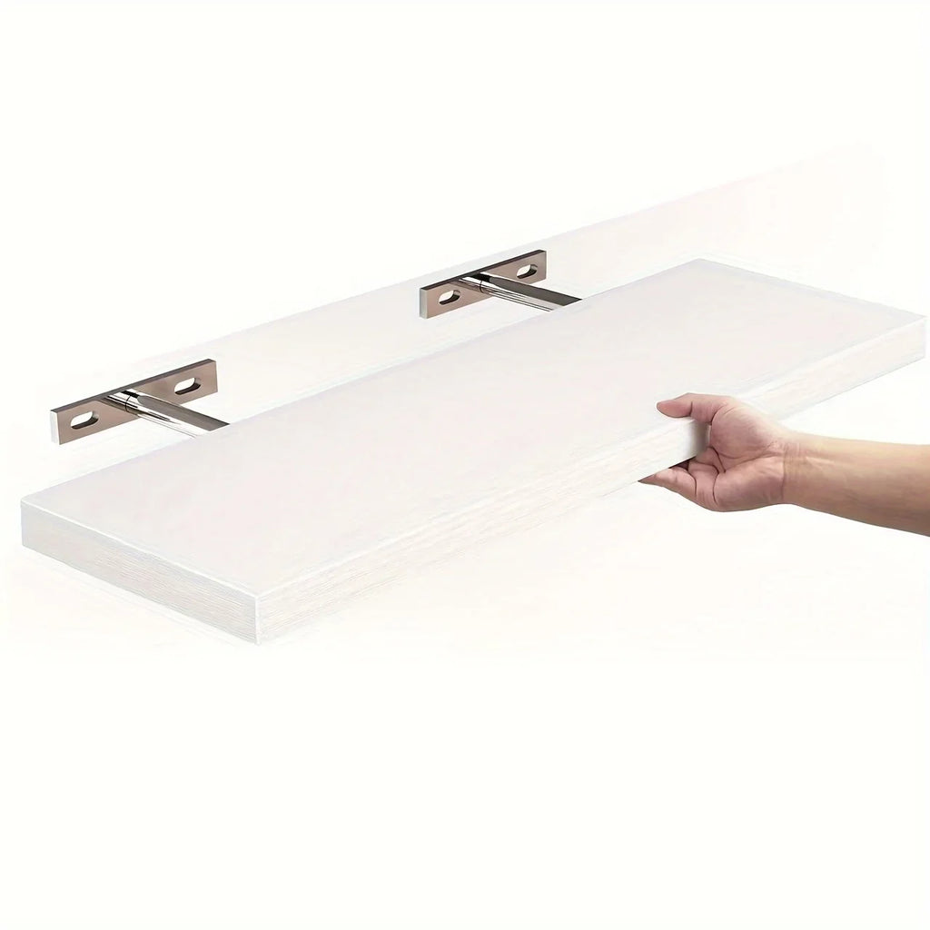 Space-Saving Solid Wood Wall Shelf Floating Rack for Living Room & Bedroom