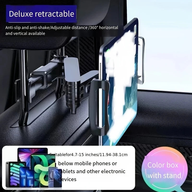Universal Telescopic Car Headrest Phone & Tablet Mount Holder