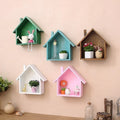 2-Piece Rustic Wooden Wall Shelf Set for Living Room & Bedroom Storage