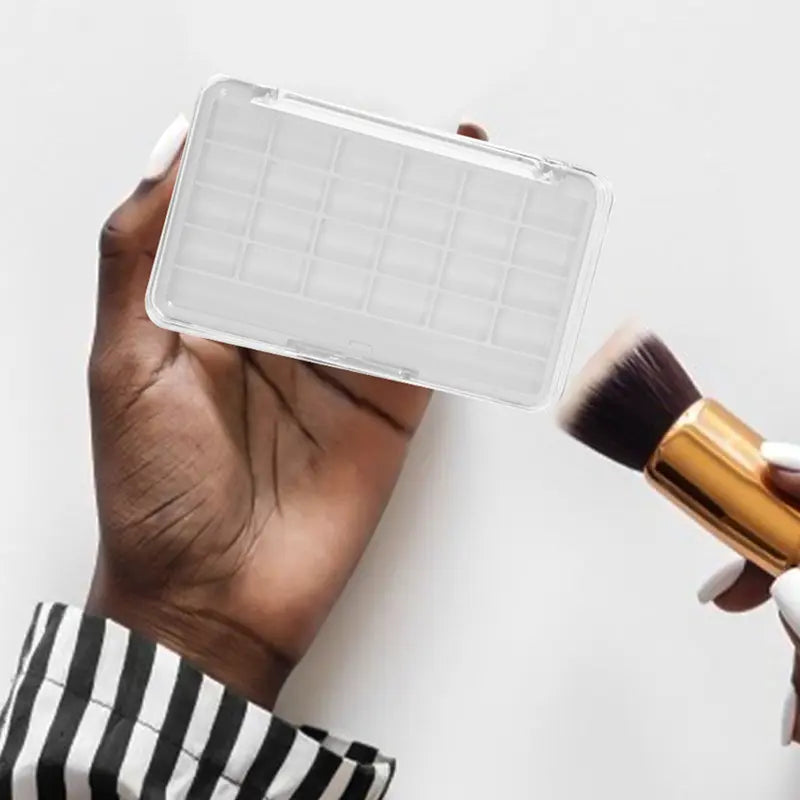Refillable Eyeshadow Palette Organizer 24-Grid Makeup Storage Case - Travel Friendly