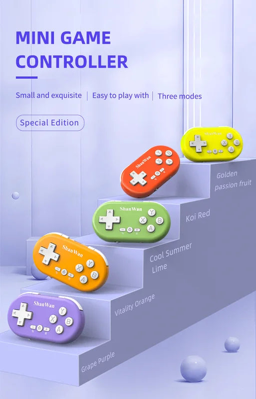 Mini Handheld Game Controller for Android iOS Windows - Portable Bluetooth Gaming Handle