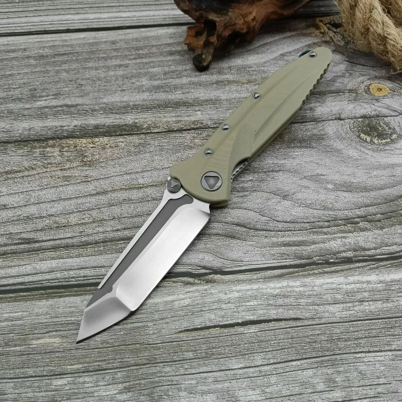 Folding Multi-Tool Pocket Knife with D2 Blade and G10 Handle for Camping Outdoors