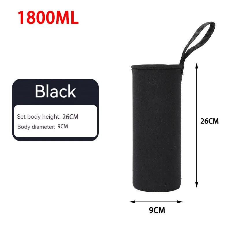 Insulated Water Bottle Cover Bag - 750ML/1000ML/1500ML Neoprene Carrier for Sports & Travel