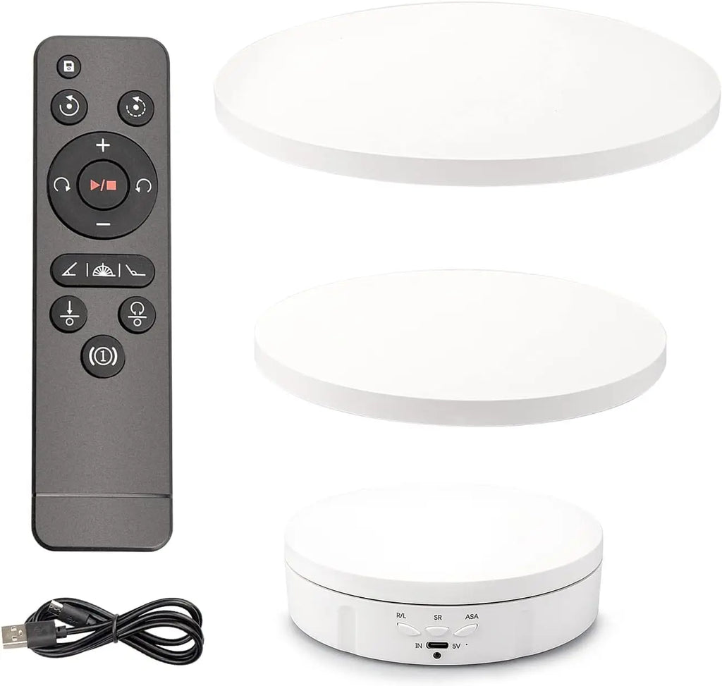 3 in 1 Electric Rotating Display Stand for Photography & Video 360° Turntable