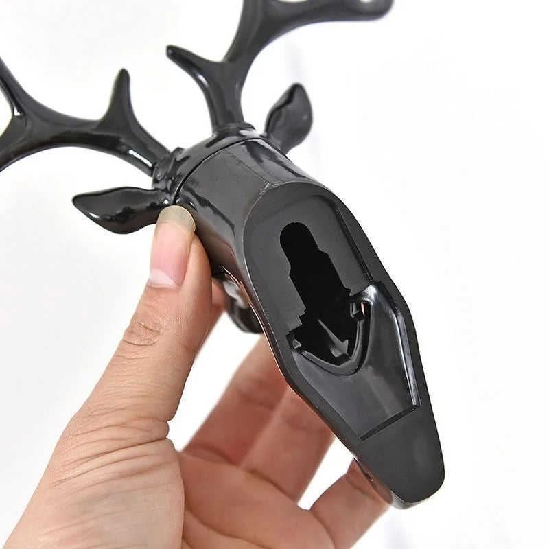 Wall Hanging Deer Head Hook Vintage Antlers Rack for Clothes Hat Scarf Keys