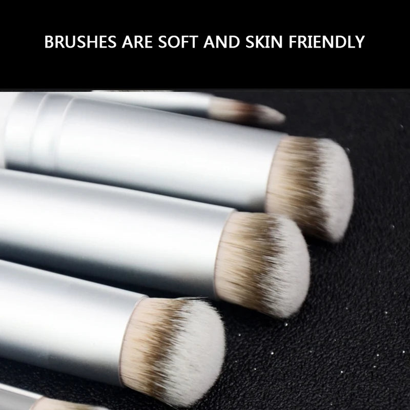 Face Makeup Brush Set - Concealer, Blush, Contour & Blending Brushes