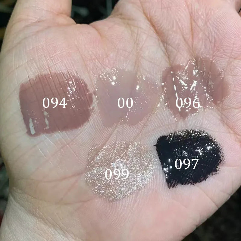 Goth Lip Gloss Mirror Moist Nude Grey Black Silvery Fine Flash Long-Lasting Makeup