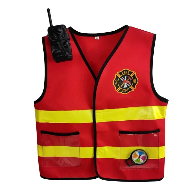 Kids Firefighter Costume Set - Little Fireman Halloween Carnival Dress Up