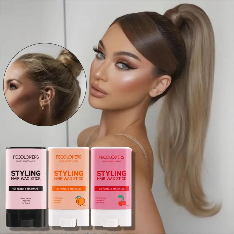 Fruit Flavour Hair Wax Stick - Long-Lasting, Non-Greasy Styling, Refreshing Shine
