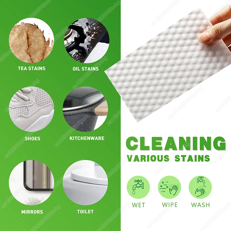 30/60PCS White Melamine Sponge Erasers for Kitchen Bathroom Office Cleaning Tools