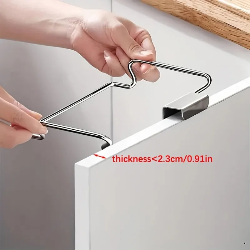 Ferroalloy Closet Door Trash Bag Holder Kitchen Storage Accessory
