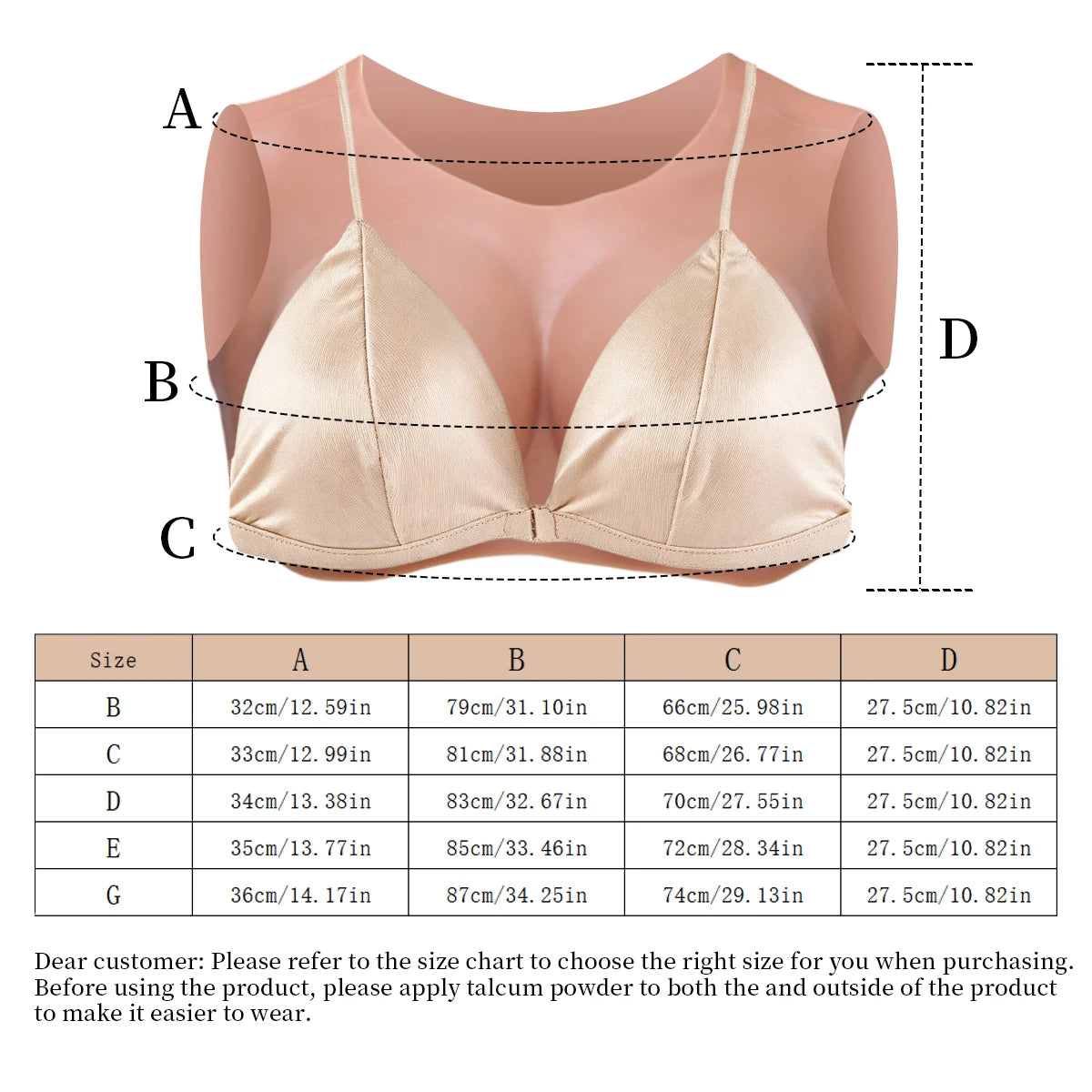 Breathable Realistic Fake Breasts for Cosplay & Transgender, Low-Cut Back