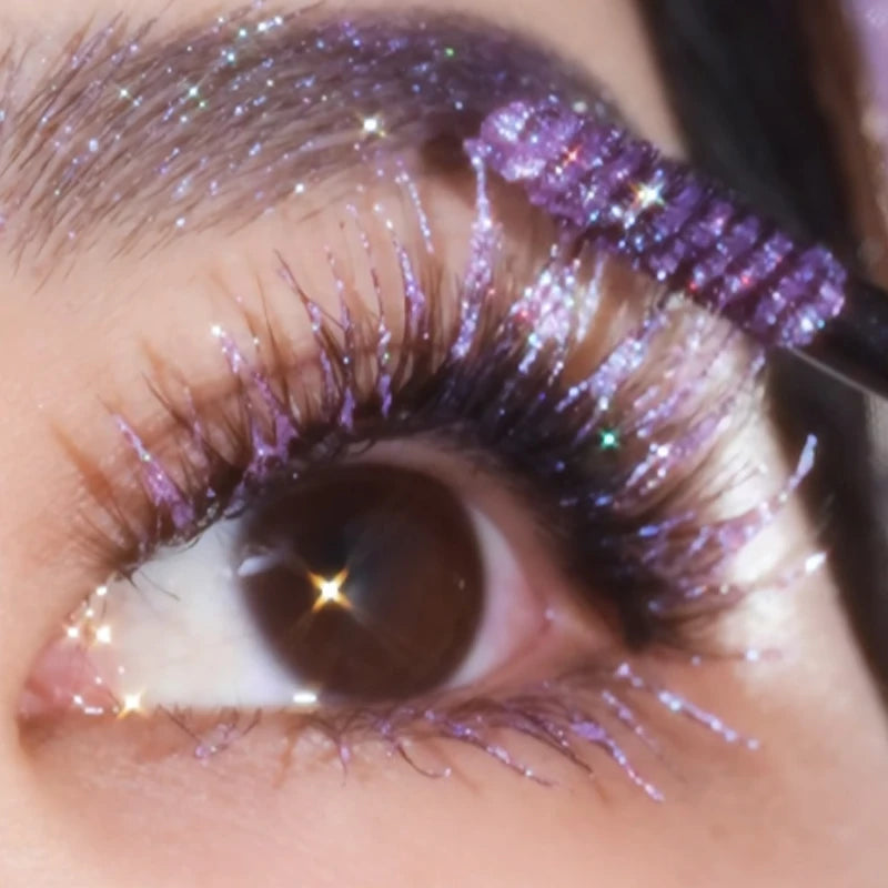 Waterproof Lengthening Mascara with Glitter Finish - Smudge-Proof Lash Volumizer
