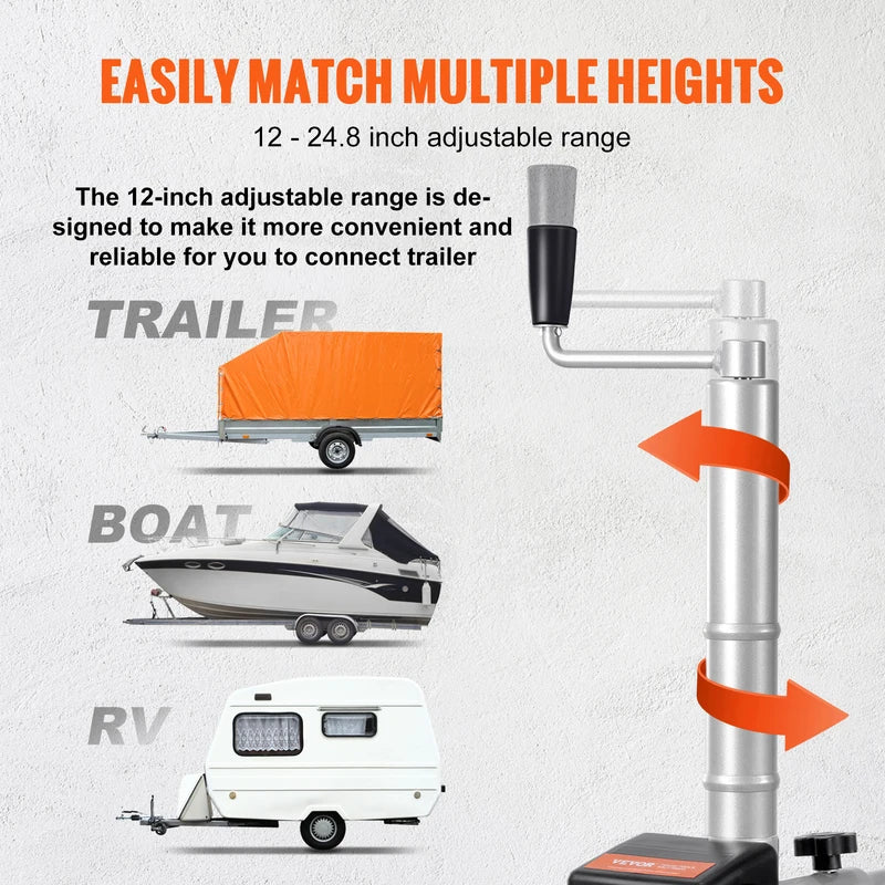 Electric Trailer Dolly 5000 lbs Capacity with 12V Motor & Adjustable Height
