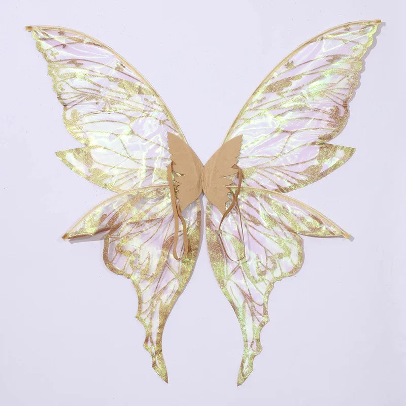 Fairy Elf Costume Wings Set with Elf Ears, Fairy Stick & Garland for Cosplay & Party