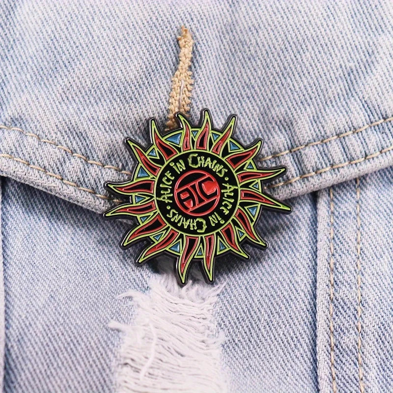Music Album Inspiration Enamel Badge Brooch - American Rock Band Logo Pin
