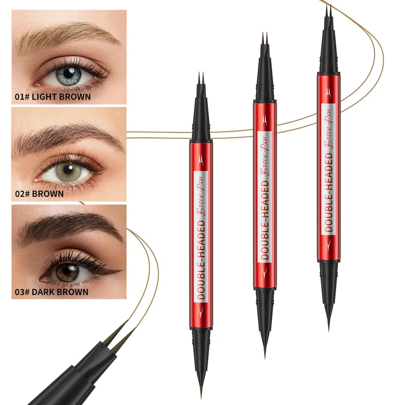 Long Lasting Waterproof Eyebrow Pen - Smudge Proof Liquid & Pencil