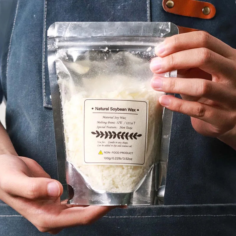 Natural Soy Wax for Candle Making - 500g/1kg DIY Supplies, Scented, Smokeless, Wicks Included