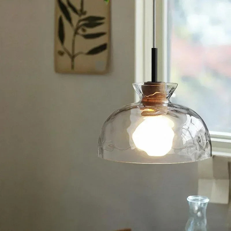 Japanese Style Pendant Lamp for Restaurant & Dining Rooms Modern Retro Glass Light
