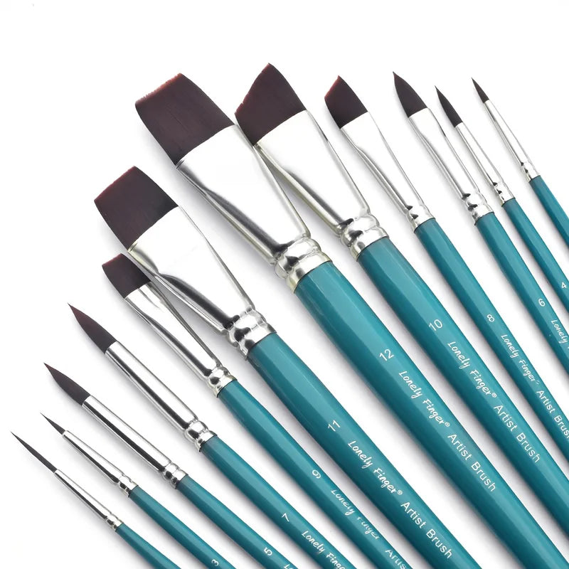Professional Face Painting Brush Set with Nylon Bristles - 12/24 Pieces for Stage Makeup and Art