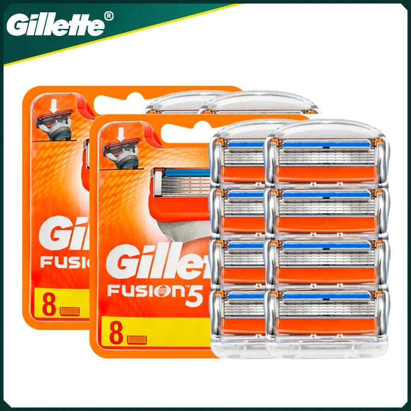Gillette Fusion 5 Razor Blade Refills - Safety Shaving Head Replacement for Men