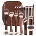 20-Piece Makeup Brush Set with Storage Bag - Foundation, Blush, Eyeshadow Tools