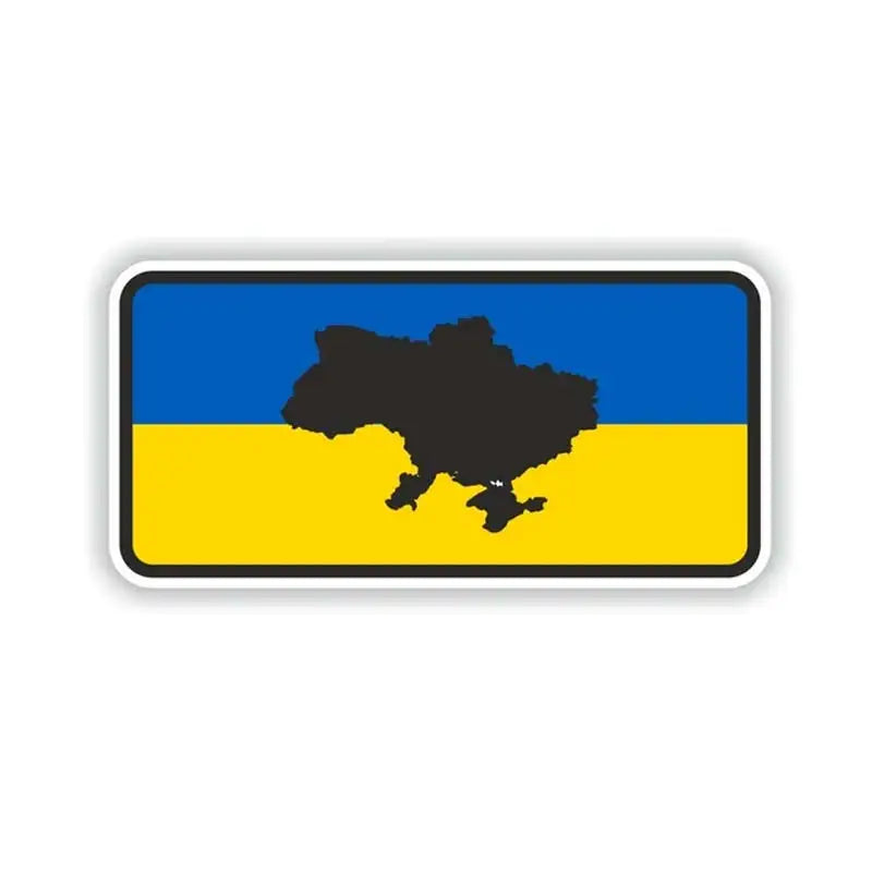 Ukraine Flag Round Wall Sticker - Waterproof Removable Decal for Laptop, Fridge, Guitar, Motorcycle Helmet & More