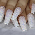24Pcs Long Stiletto Fake Nails with Rhinestones & Gradient Finish — Full Cover French Style Press On Nails