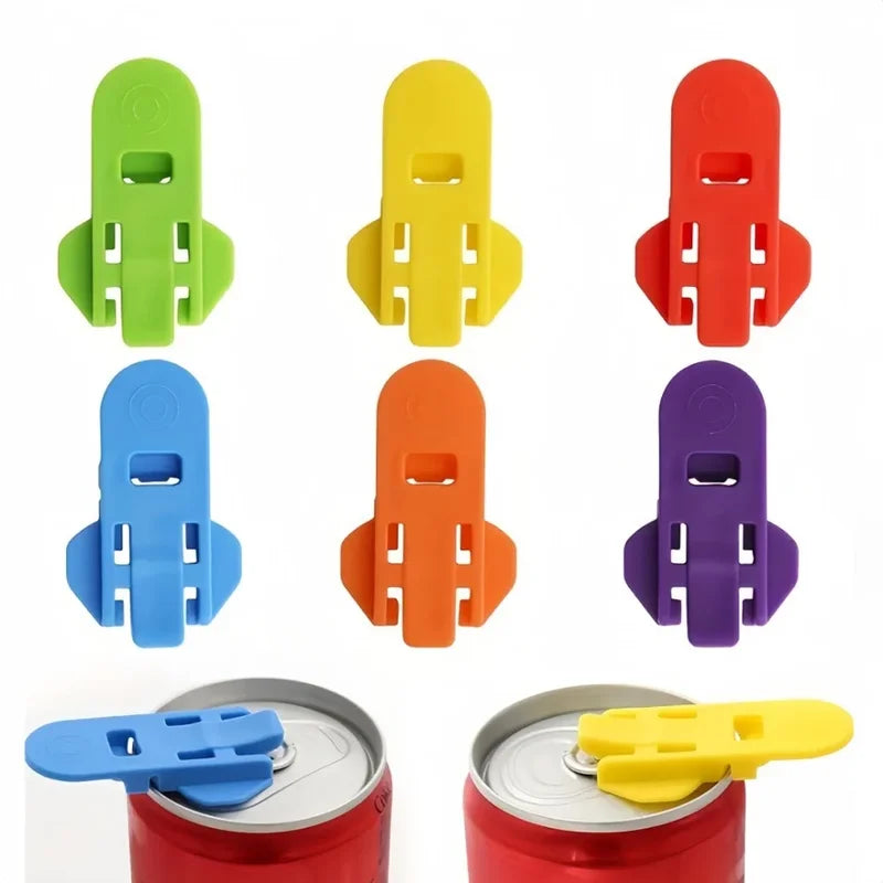 6PCS Portable Can Opener for Beer & Soda Cans - Handheld Plastic Sealer