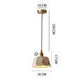 Retro Brass-Glazed Ceramic Chandelier for Bedroom, Restaurant, Bar & Entrance Lighting