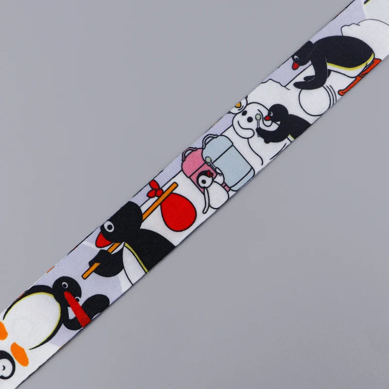 Penguin ID Badge Holder Lanyard Key Ring Card Cover Travel Accessory