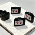 Halloween Bloody Red Handprint Resin Charms Pack for Jewelry & Keychains - Gothic Pendant DIY Set