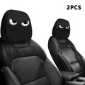 Halloween Car Headrest Covers 2pcs Spooky Skull & Funny Expression Design Universal Fit