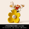 Ceramic Vase with Smiling Face - High-End Home Decor for Flower Arrangements