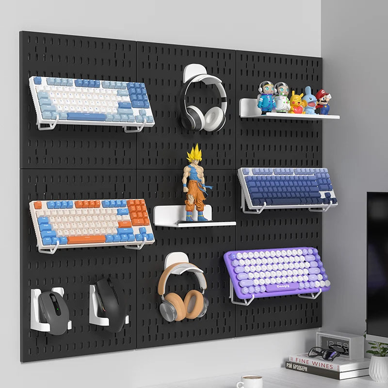 Wall-Mounted Pegboard Organizer Rack for Wall Storage & Display