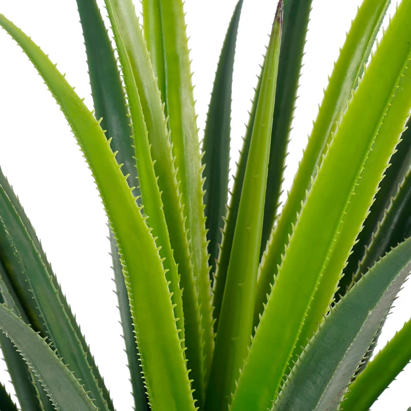 Artificial Spiked Agave Plant in Potted Decor - Indoor & Outdoor Faux Succulent