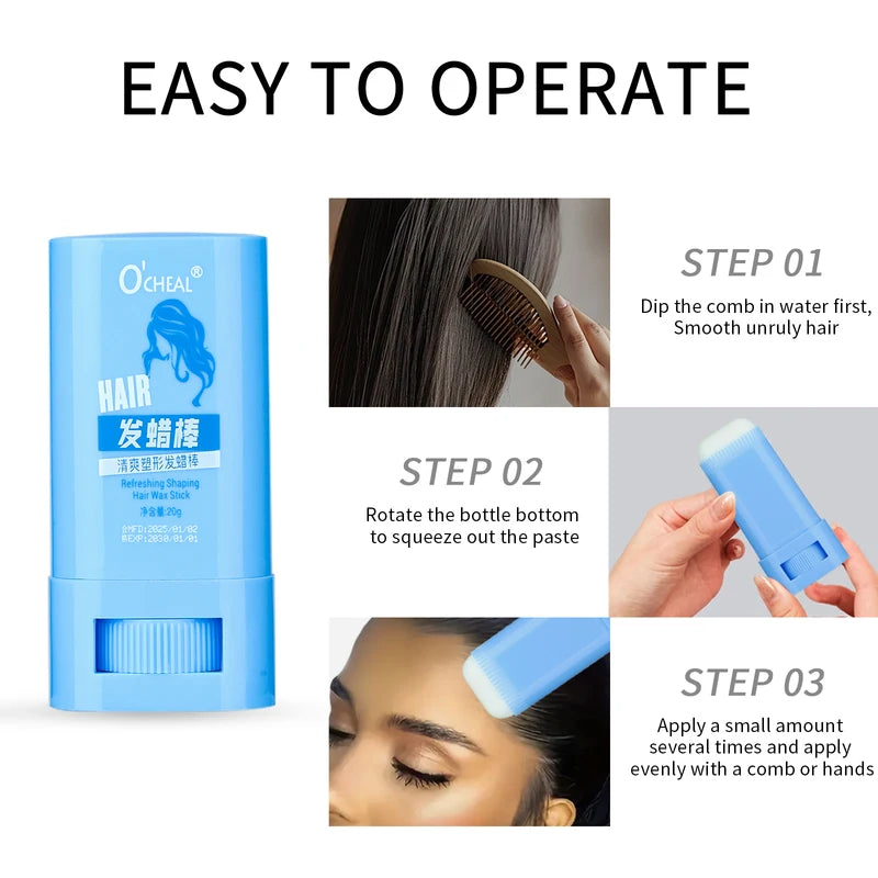 Hair Wax Stick for Frizz Control & Broken Hair Repair - Shaping & Finishing