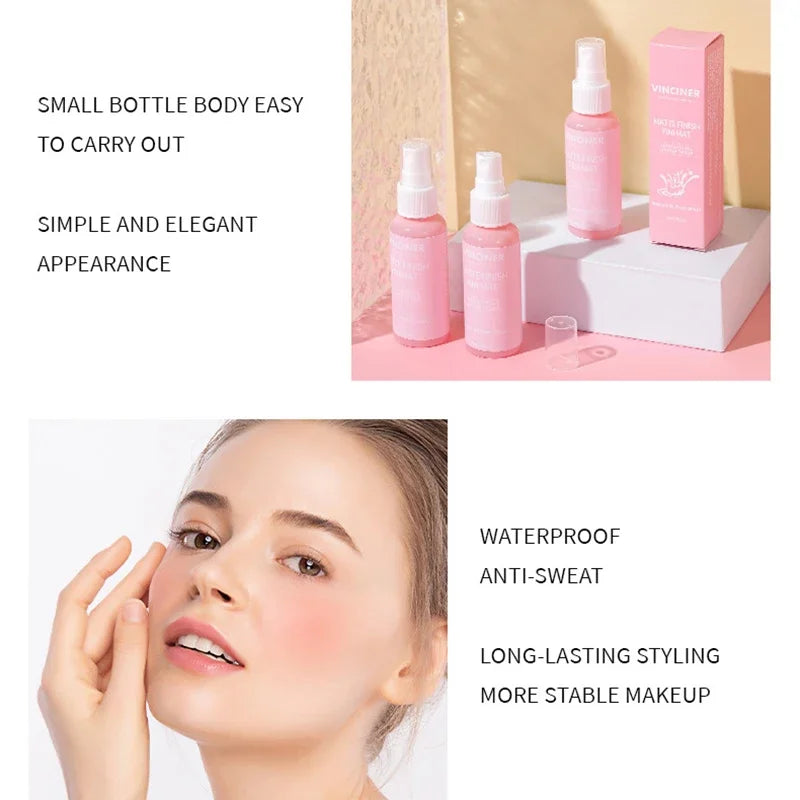 Hydrating Long-Lasting Matte Makeup Setting Spray - Portable 50ml