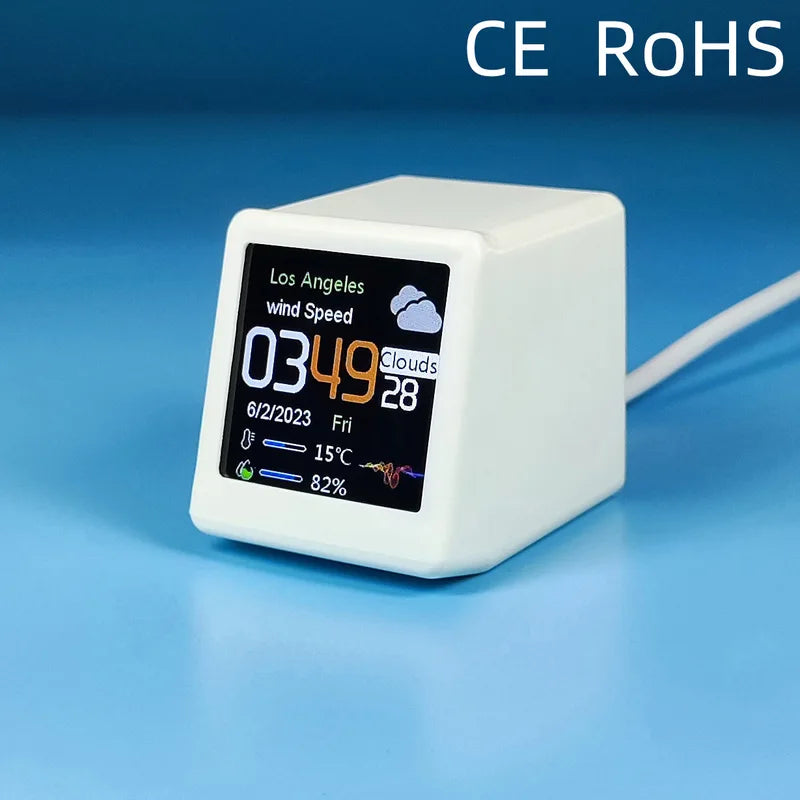 Mini Wifi Weather Station Digital Display - Temperature Humidity Clock