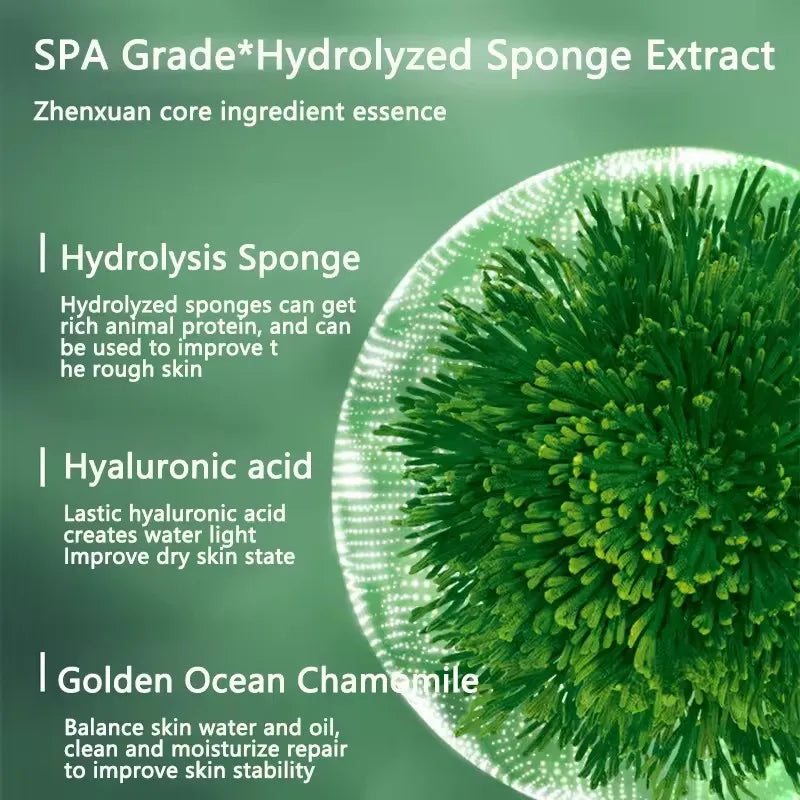 Collagen Skin Regeneration Powder Sponge - Natural Microcrystal Extract, Pore & Skin Renewal