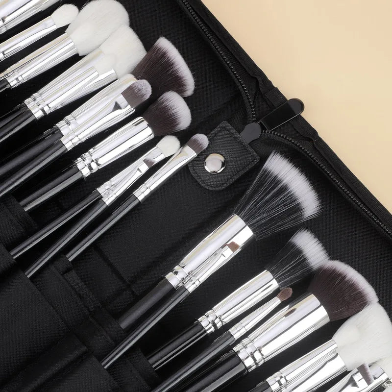 25-Piece Makeup Brush Set for Face & Powder - Suitable for Beginners & Pros