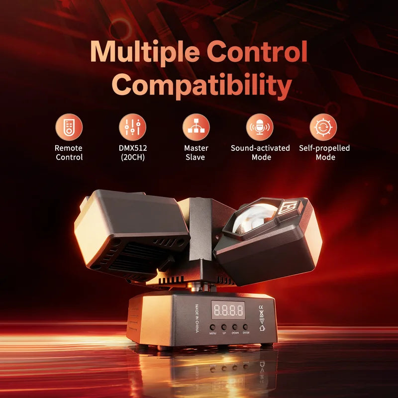 4-Arm Moving Head Stage Light 70W RGBW Beam Effect for DJ Party Theater