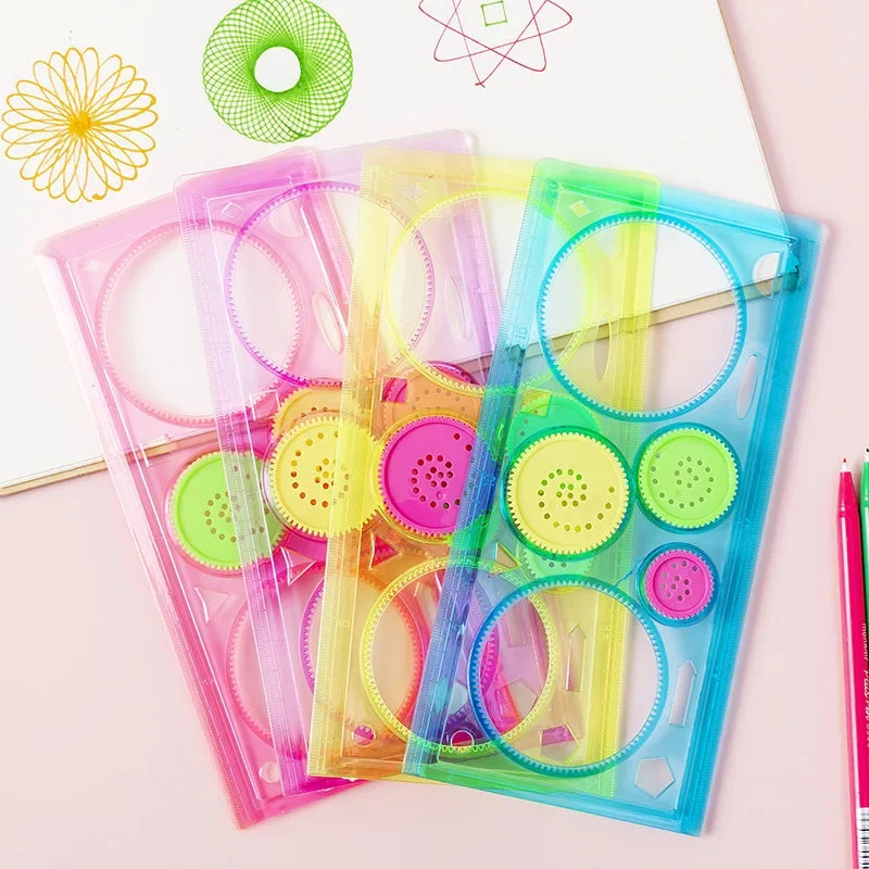 Kids Drawing Stencil Set with Animal Themes for Art & Craft Projects