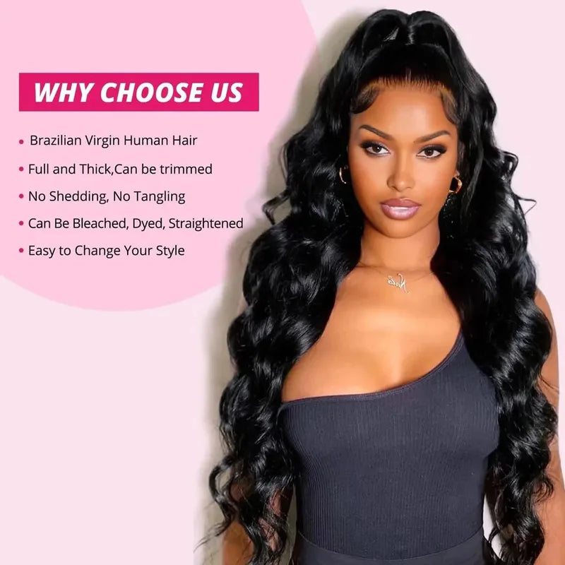Brazilian Body Wave Hair Extensions Bundle 16A Raw Human Hair - Natural Black