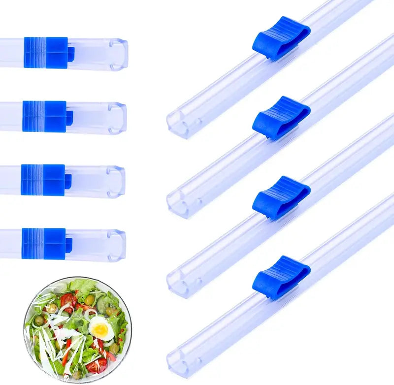 Reusable Plastic Wrap Dispensers & Foil Cutter Set - Kitchen Food Wrap Tools
