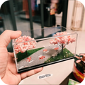 Cherry Blossom Scene Acrylic Display Box Mini Ornament Stand Home Decor Gift