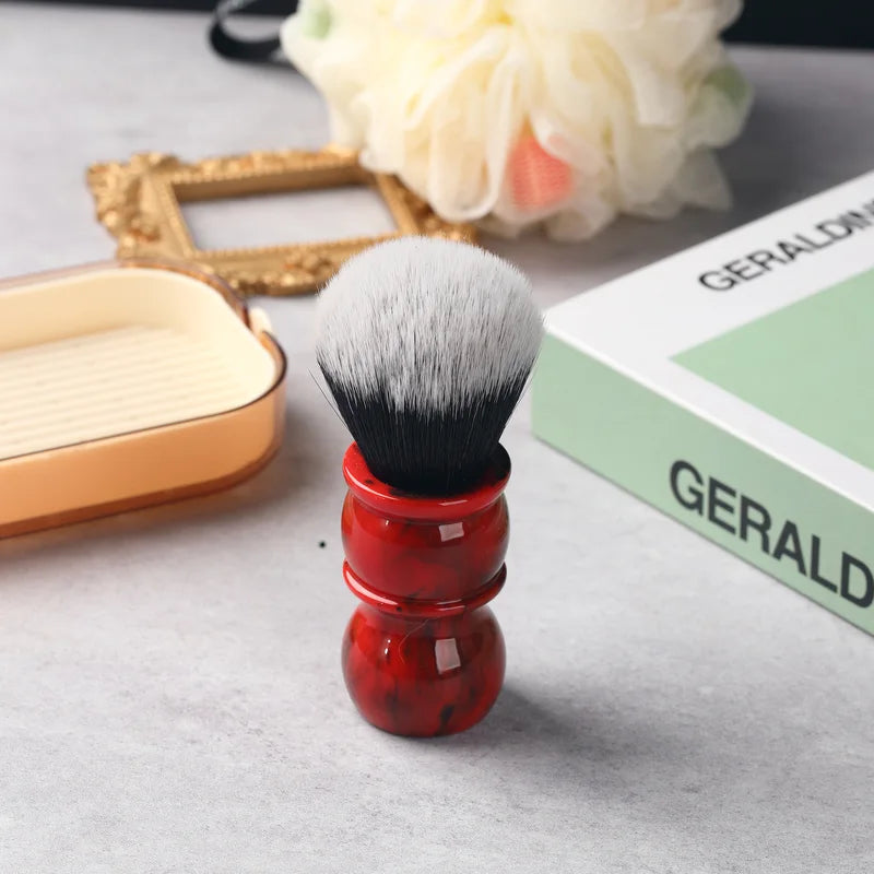 Men's Synthetic Hair Beard Brush 24MM Shaving Brush for Wet Shaving