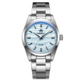 Men's Quartz Watch Bubble Mirror Glass Waterproof 100M Business Dress Watch